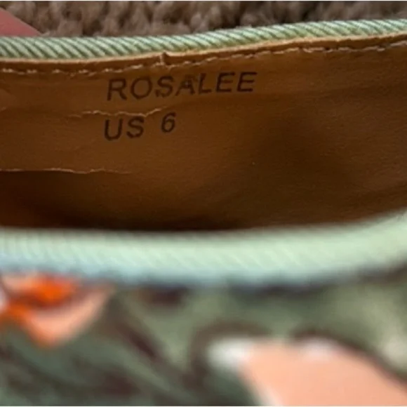 Floral Green and Blue Wedge Sandals with Platform Heel- Madison by Shoedazzle - Picture 8 of 8